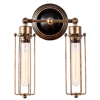 Retro Industrial Iron Wall Light Sconce Corridor Staircase Restaurant Loft Bedroom Bedside Lamp House Decor Indoor LED Lighting