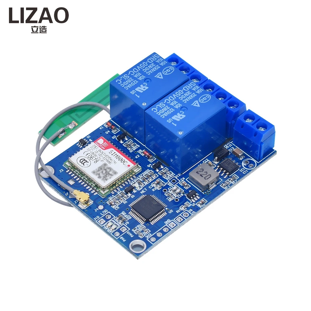 LIZAO 1/2 Channel GSM SMS Controller Relay Module Mobile Phone Remote Control Switch for Smart Home & Industrial Use