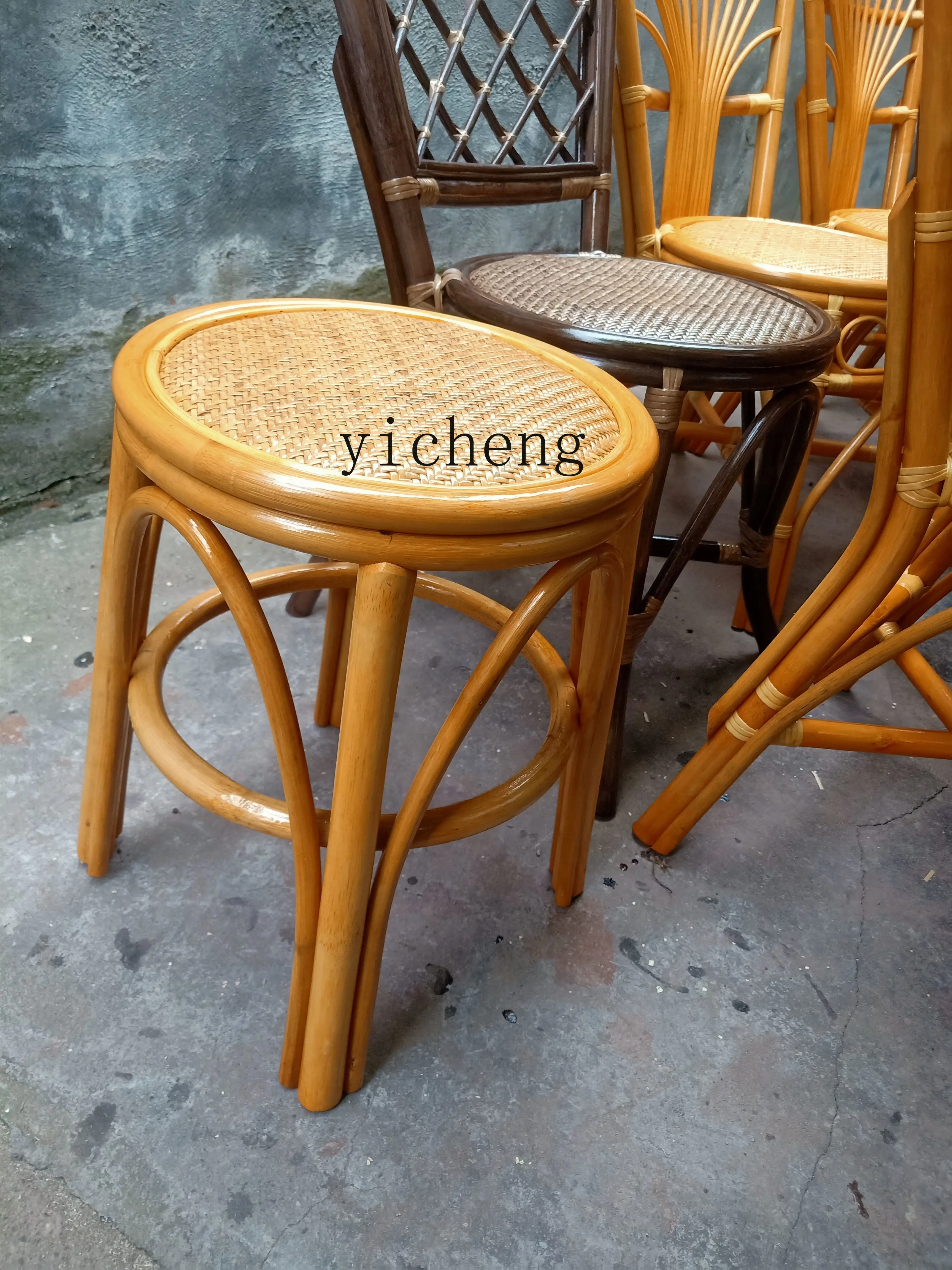 

LSL Hotel Rattan Chair Dining Chair Leisure Chair Home Single Fashion Rattan Computer Stool Home Furniture