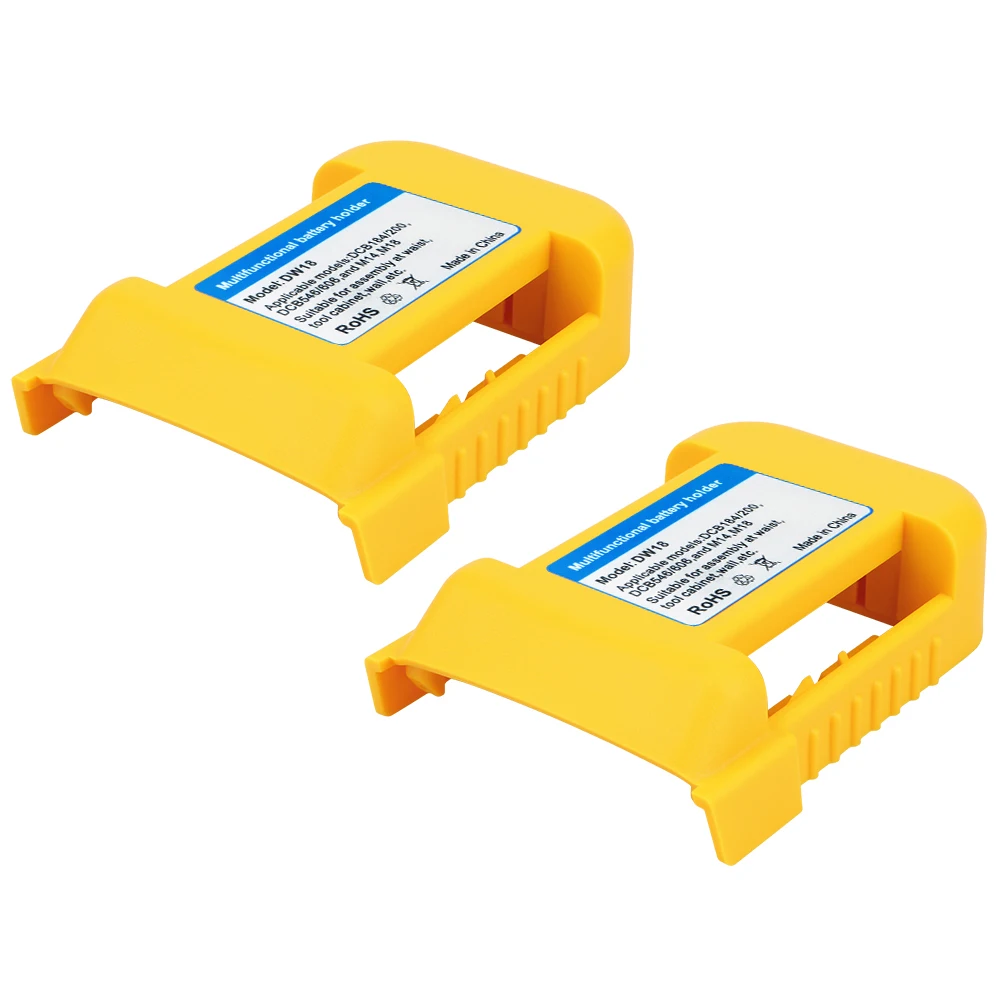 Waitley Battery Holder Compatible with Dewalt and For Milwaukee 18V Battery Storage Rack Holder Case for Fixing Devices