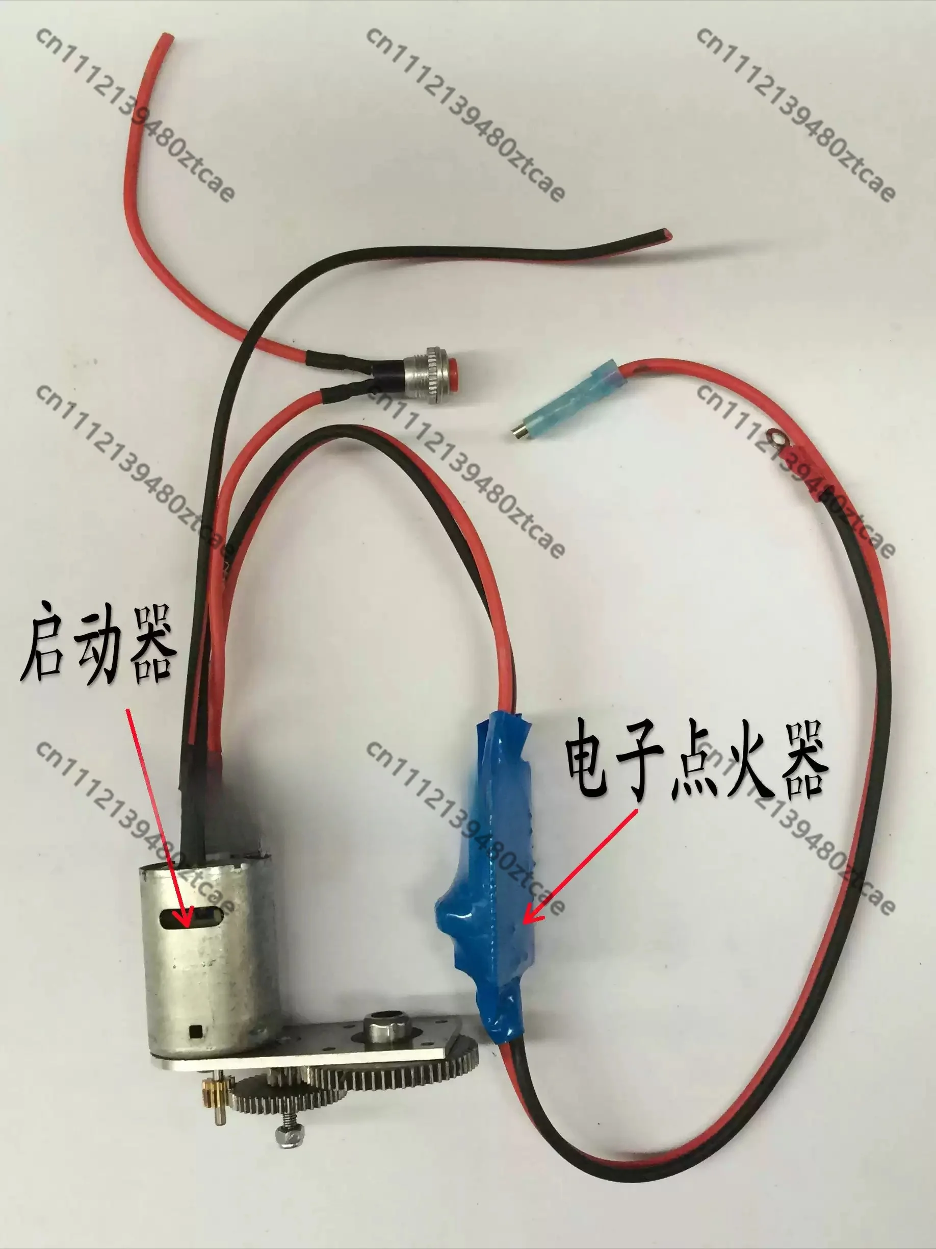 RC Methanol Engine Electric Start Assembly For 15 Size Nitro Model Remote One Button Igniter Battery Wire Harness DIY Parts