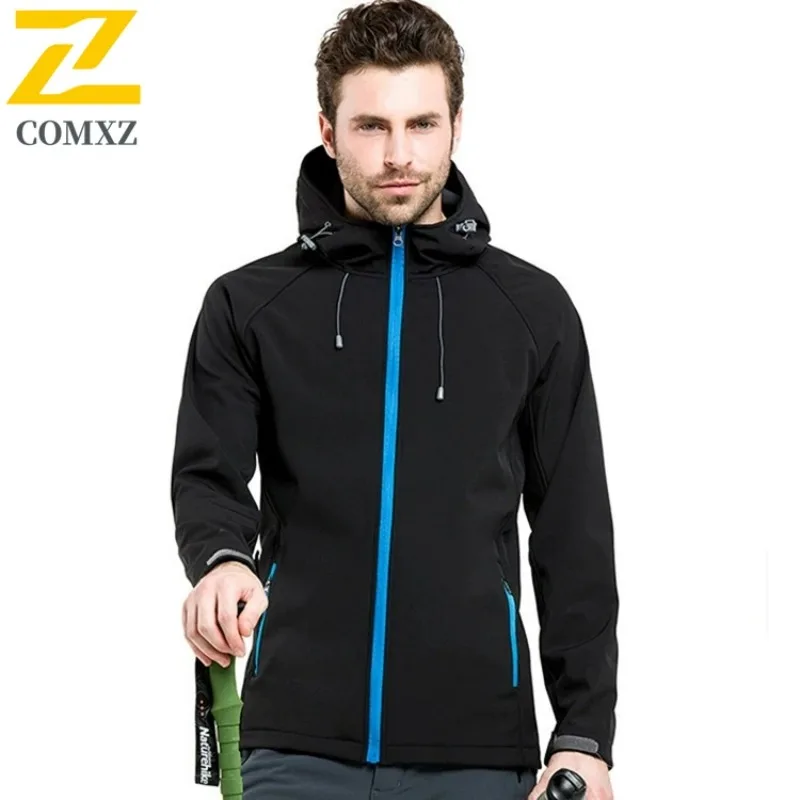 

COMXZ Мужская ветровка Куртка Высококачественная ветрозащитная водонепроницаемая куртка с капюшоном для приключений и путешествий Кемпинг Удобный плащ
