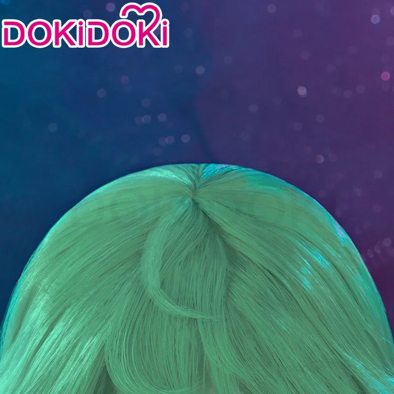 متوفر في المخزون شعر مستعار Ezreal لعبة شعر مستعار تأثيري DokiDoki الرجال الشعر الأخضر القلب Ezreal شعر مستعار تأثيري مقاومة للحرارة الشعر غطاء شعر مستعار مجاني