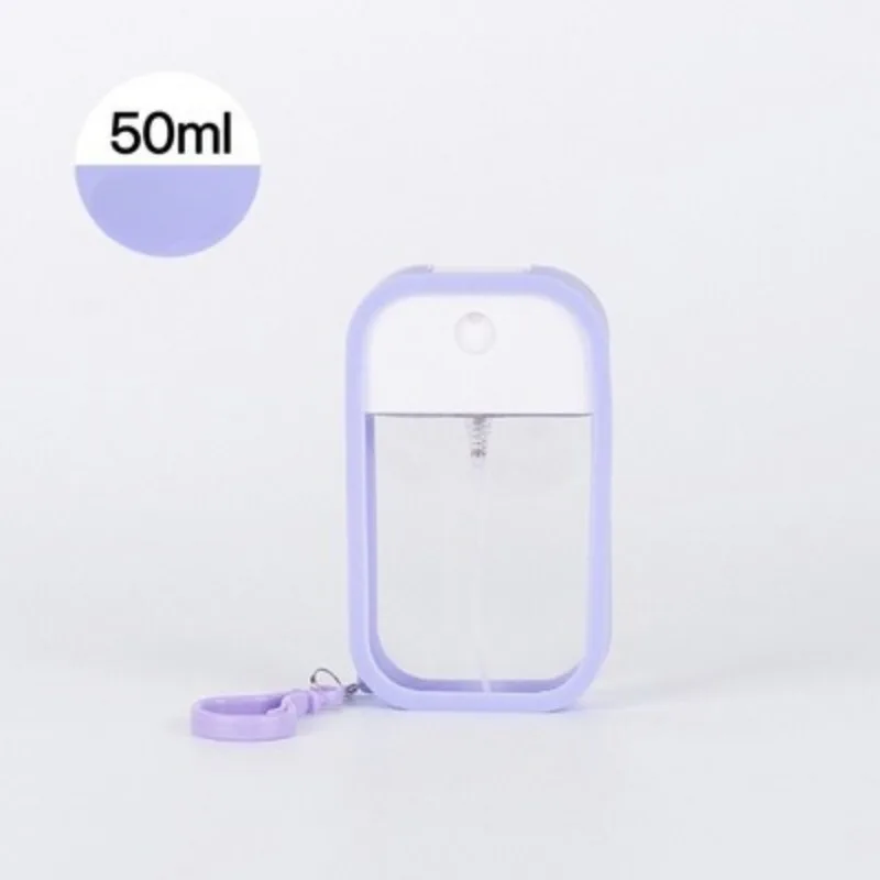 50ml Spray Small Sanitizing Spray Scented Vegan Hand Sanitizer with Keychain Perfume Alcohol Water Spray Bottle Travel Dispenser