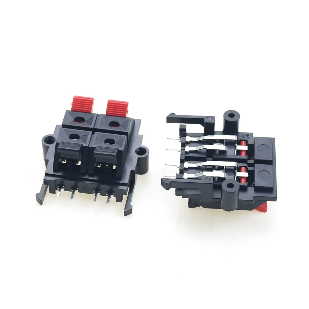 1 Piece WP4-15  Double Row 4 Positions Connector Audio Horn Wire Jack Socket WP4-15 Speaker Spring Terminal Switch Test Clip ﻿