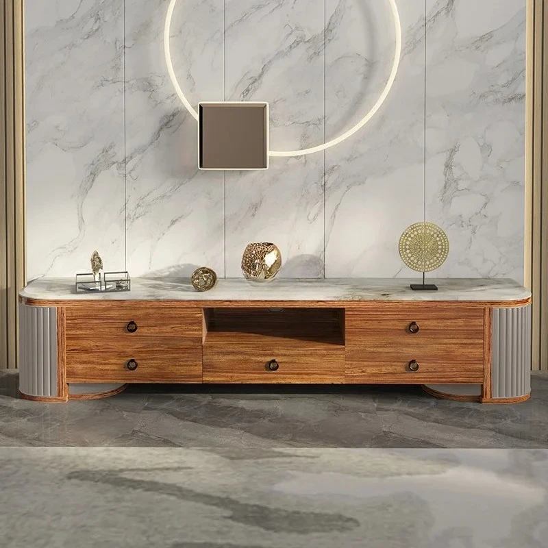 

Post-Modern Ugyen Wooden Italian Mild Luxury Marble Tea Table New Chinese Small round Side Table Simple Nordic