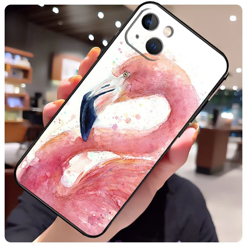 حافظة هاتف فلامنغو باللون الوردي والأحمر لهاتف آيفون 17 برو ماكس 17 غطاء خلفي هوائي لهاتف آيفون 17 برو