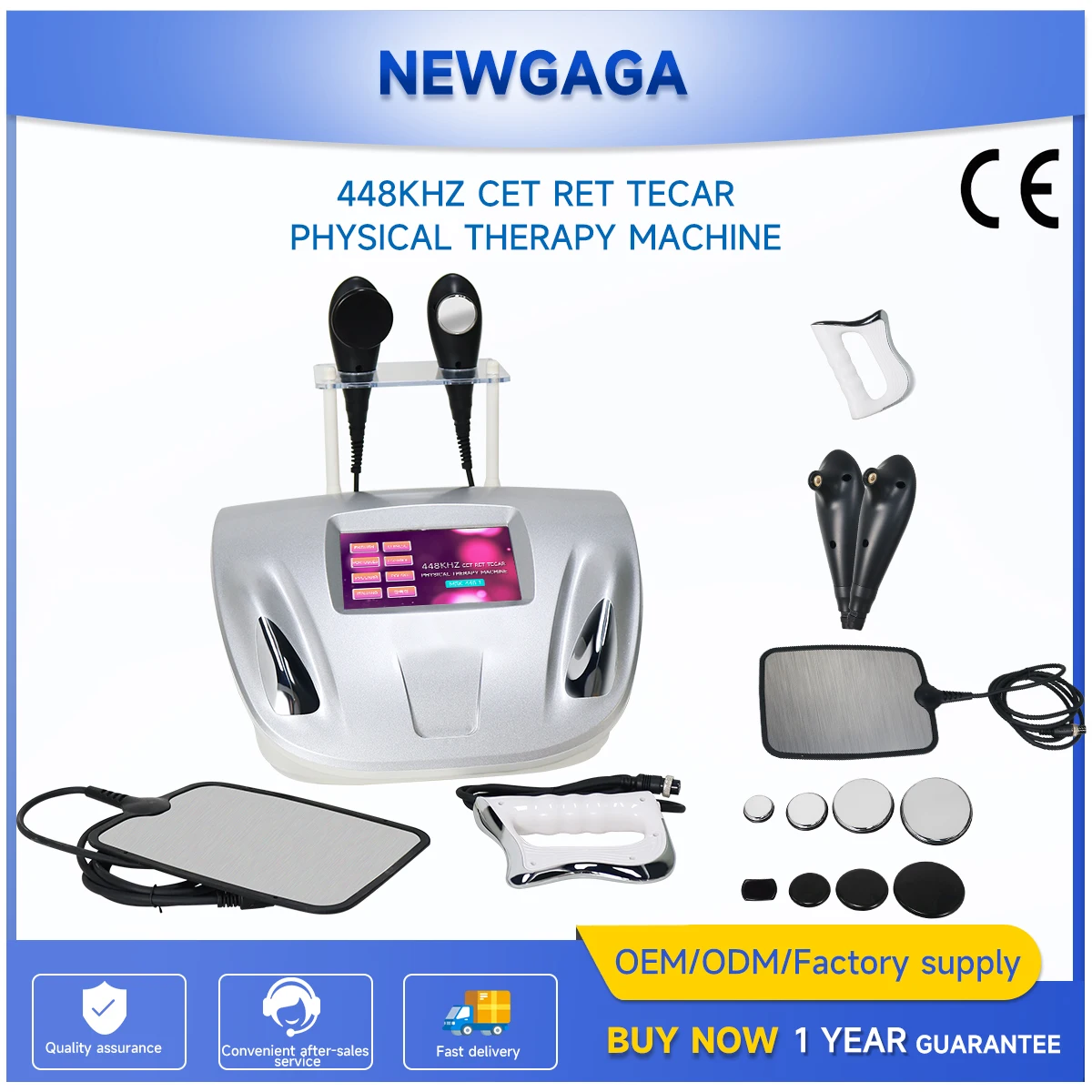 NEWGAGA Thermo Therapy 448K CET RET INDIBA Face Lfiting Beauty Machine High Frequency Skin Tightenin Weight Loss Slimming Device