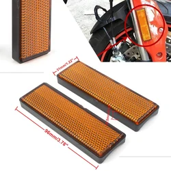 2Pcs Universal Yellow Motorcycle Front Fork Leg Reflector Reflective Sticker Cover for Ducati Motor & ATV Dirt Bikes