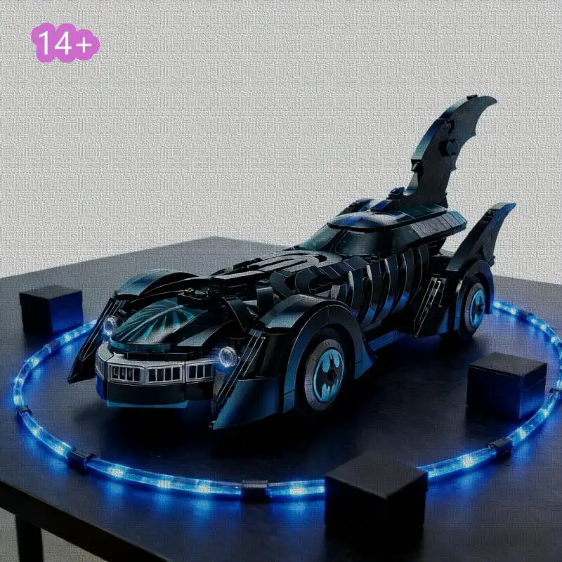 

909PCS Famous Movie Bat Mobile FIT 76304 Building Block Bricks MOC Alternate Built Model Toy Kid Birthday Gifts