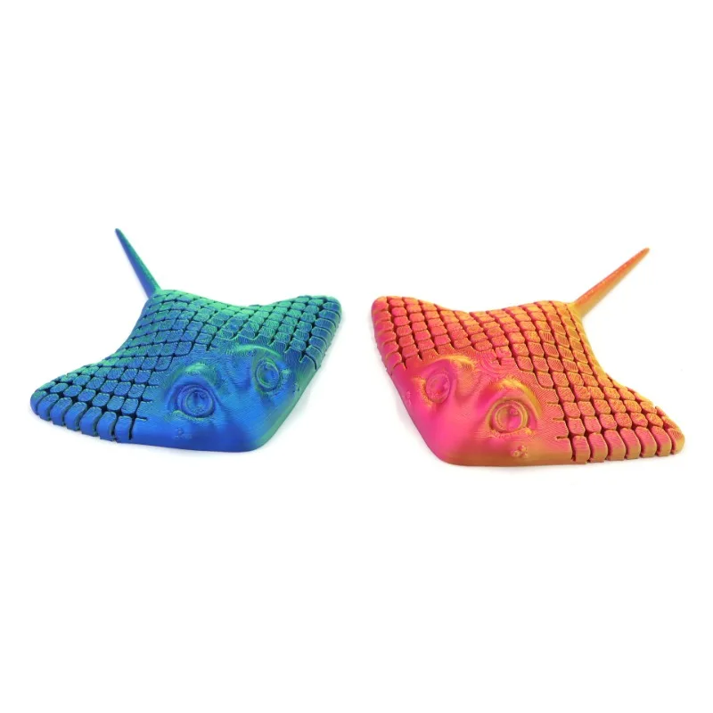 زينة سطح المكتب هدايا للأطفال ثلاثية الأبعاد مطبوعة على شكل حيوانات مائية-بيونيك مانتا راي ستينغراي، ألعاب تنقل مشتركة للحيوانات البحرية اللطيفة