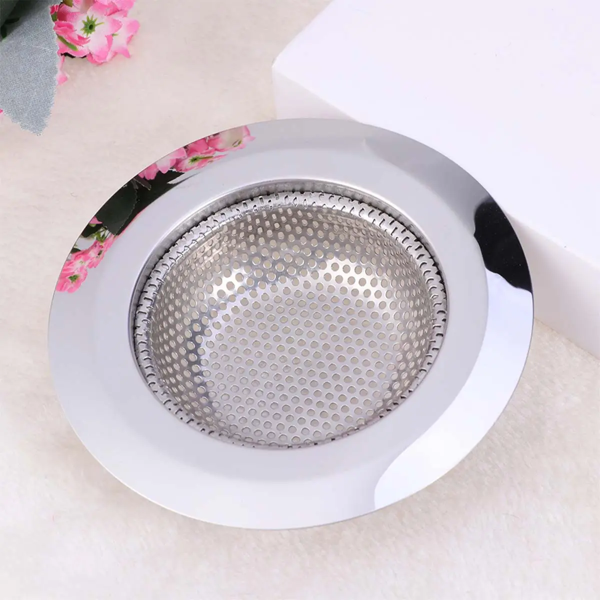 

11Cm Kitchen Sink Filter Stainless Steel Drain Mesh Basket Anti-Clog Design For Quick Draining Filtering Easy Clean Dishwashing