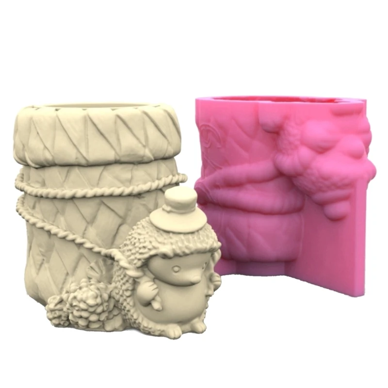 

Brush Pot Silicone Soap Molds Molds Hedgehog Clay Mould Cake Decorating Silicone Pen Holder Mold