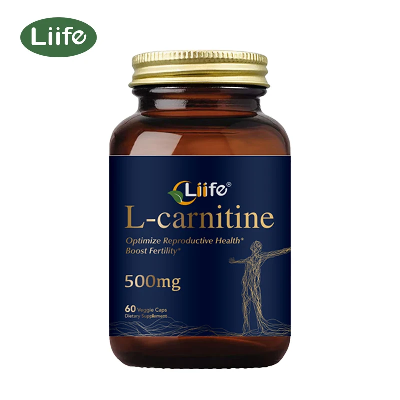 Liife L-Carnitine-500mg,60 Kapseln pro Flasche-unterstützt Sporte rnährung und Antioxidantien, hoch resorbierbar, hergestellt in den USA