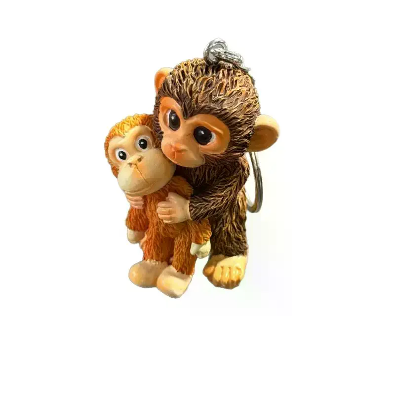 1Pcs 3D Cute Punch Monkey Holding Toy Bag Pendant Protect Punch Monkey Keychain Decoration For Backpack Purse Keys