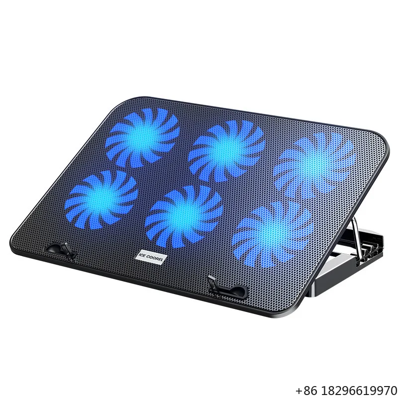 Shenzhen Factory Wholesale RGB Laptop Cooling Pad,4 High Speed Fans Wind Control Notebook Radiator Stand Base