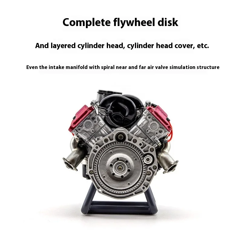 Mad Rc Telecomando Accessorio per auto Simulazione V8 Motore di pressurizzazione Ax90104 Scx10 Seconda generazione Capra Vs4-10 Pro Ultra