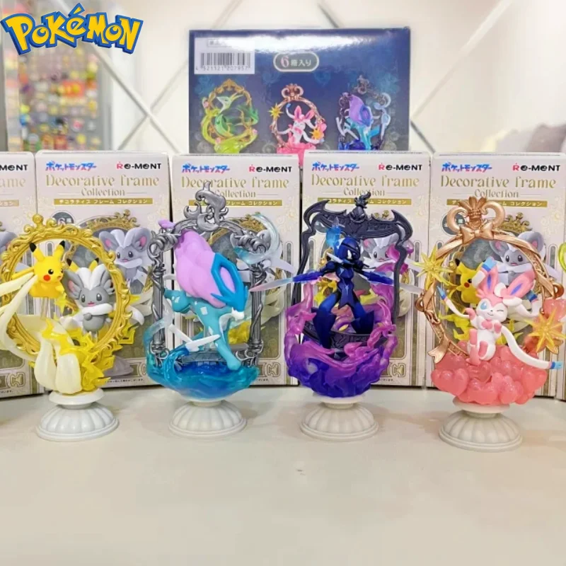 Original Pokemon Figure Alolan Ninetales Ceruledge Serperior Suicune Sylveon Action PVC Model Girls Doll Collection Toy