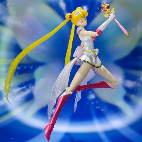 Sailor Moon Figures Soul Limited Shf Figuarts Zero Chouette Handle Super Moon Hare Silver Crystal Figurine Toys Gifts