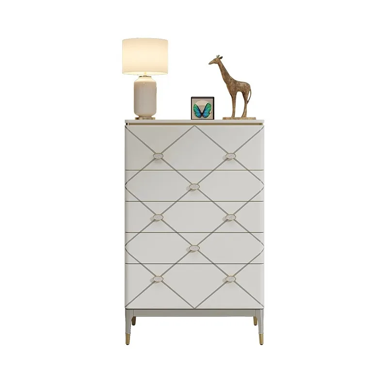 

American light luxury chest of drawers solid wood shell living room wall decorative cabinet household bedroom bedside