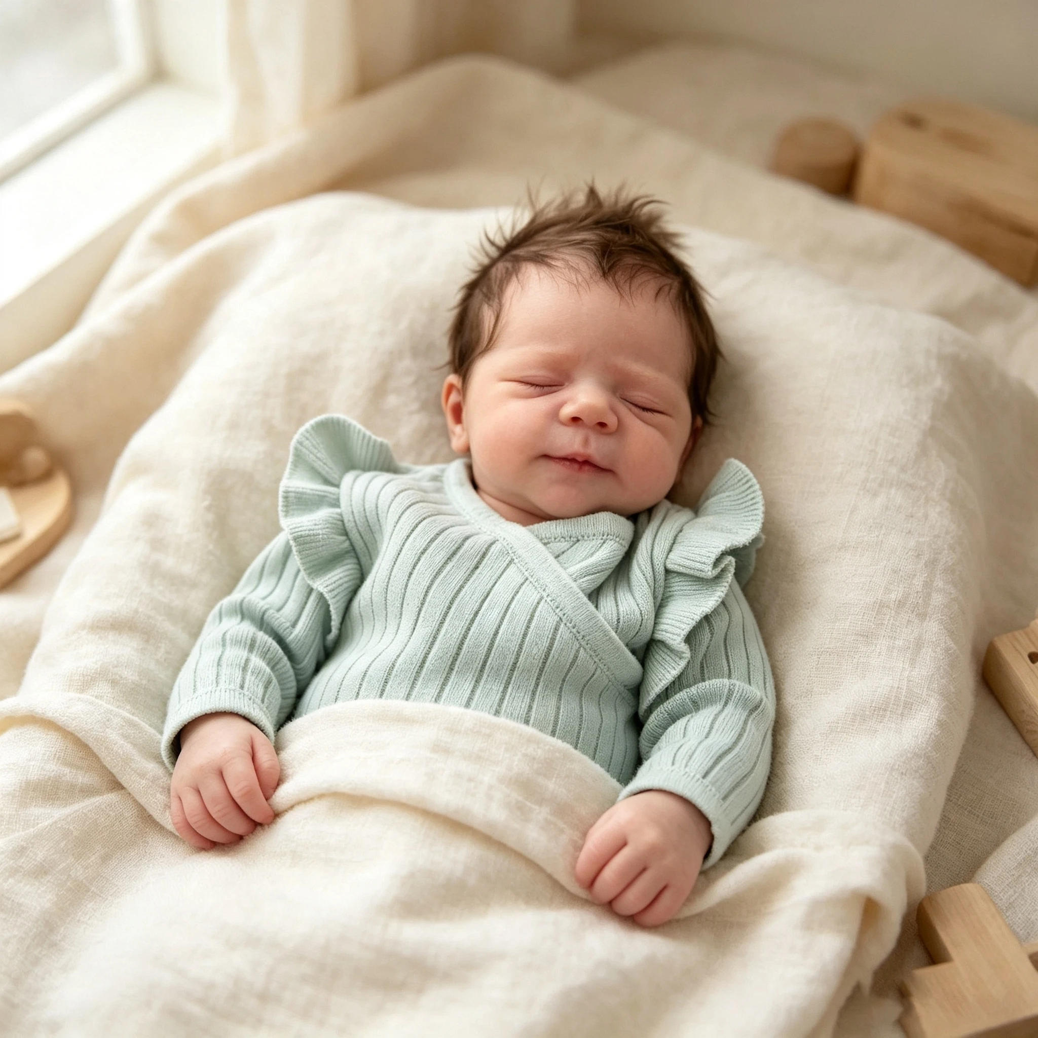 18 Zoll (45 cm) lebensechte Reborn-Babypuppe, gewichteter Stoffkörper, eingefädeltes Haar, schlafende Neugeborenenpuppe mit komplettem Zubehör als Geschenk für Kinder und zur Puppensammlung.