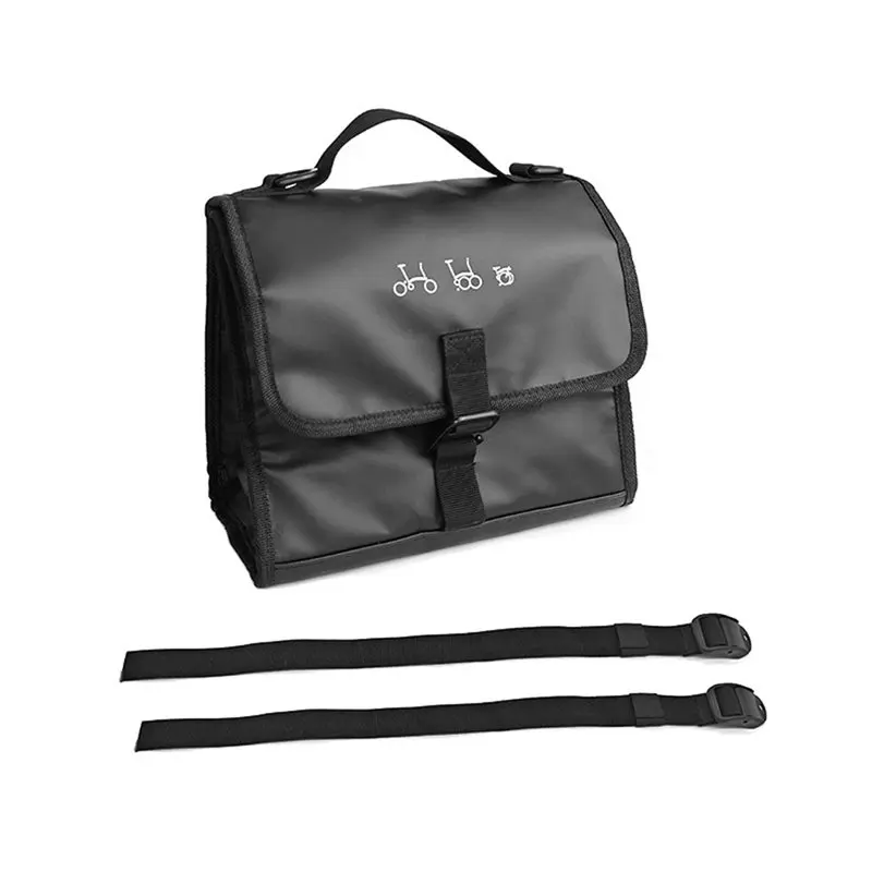 

A89E-Bicycle Handlebar Quick Release Bag Waterproof Front Tube Basket For Brompton Folding Bike With Pig Nose Design