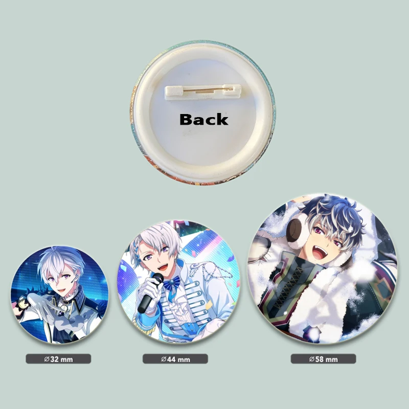 Broche esmaltado de Anime IDOLiSH7, insignia de cuello de mochila, alfileres de solapa hechos a mano de dibujos animados, regalos de joyería para amigos, 32/44/58mm