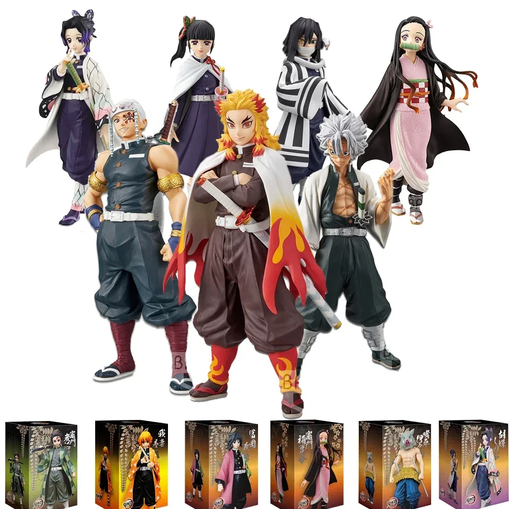 Anime Figure Demon Slayer Action Figure Toys Kimetsu No Yaiba Doll Tanjiro Nezuko Zenitsu Figurine Inosuke Warrior PVC Model Toy