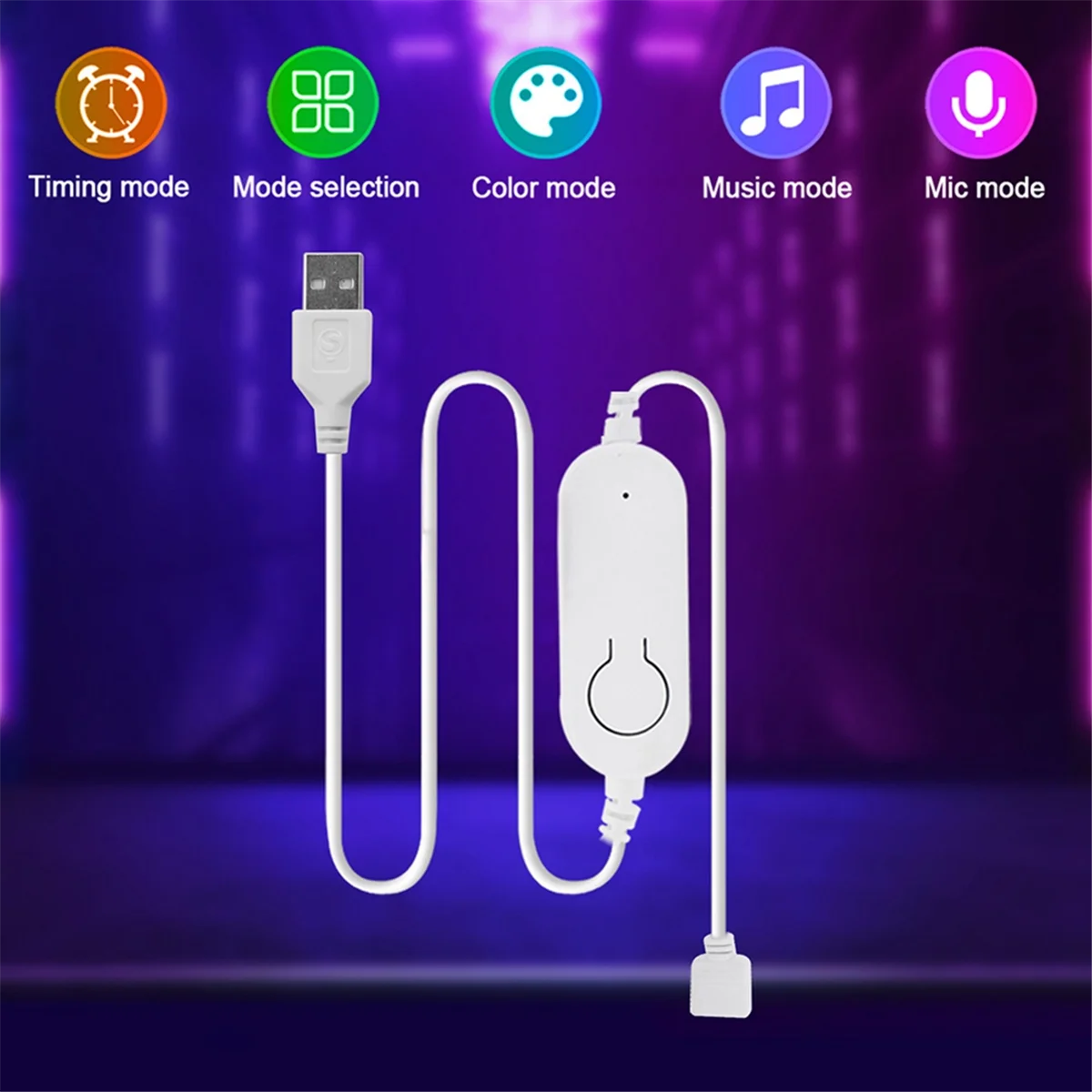 Tuya pengontrol LED WiFi RGB, DC 5V USB Dimmer mode Timer untuk 2835 5050 RGB lampu Strip Led Smart Life App App