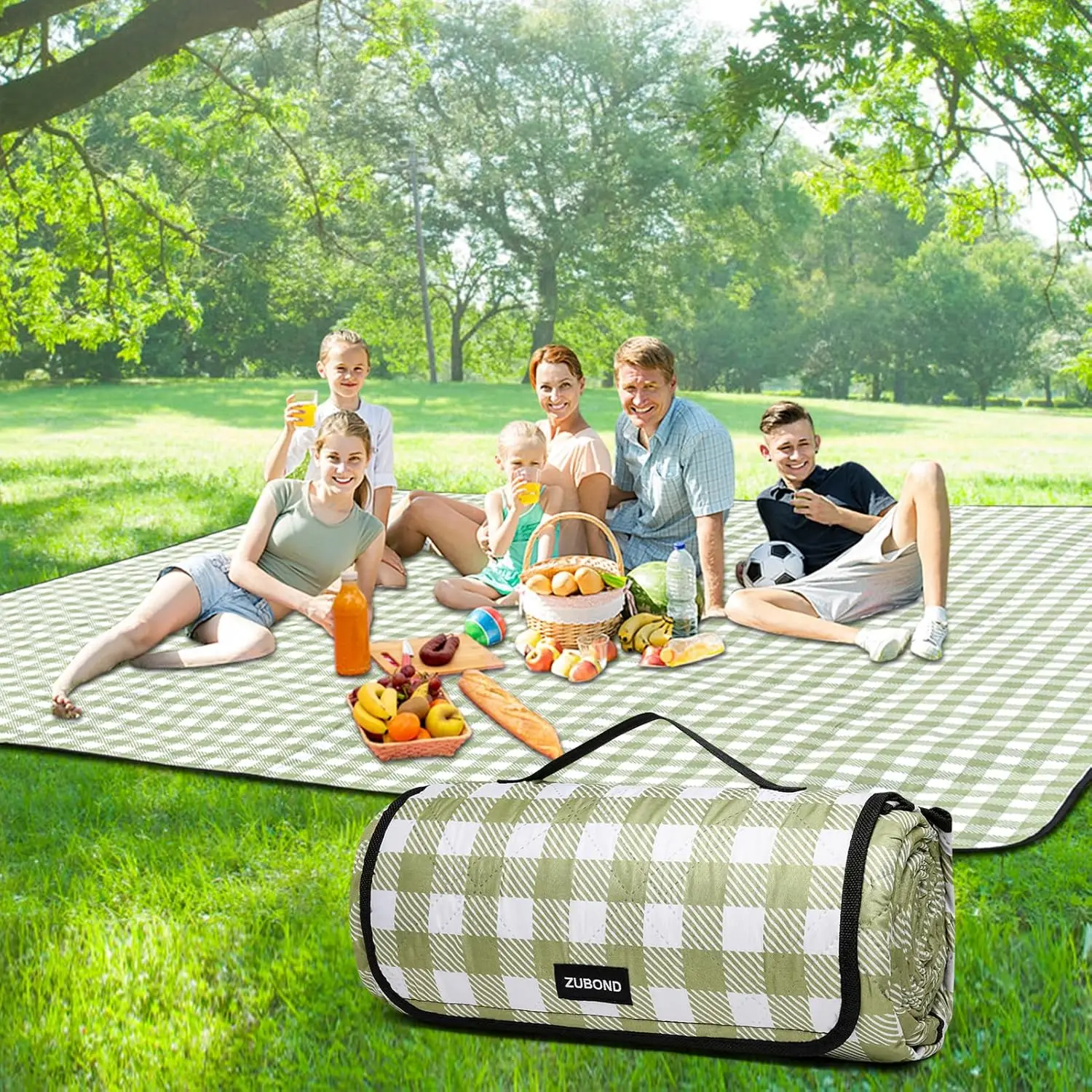 

Extra Large Waterproof Picnic Blanket 80x80 Sandproof Foldable Washable for Beach Park Camping Festival