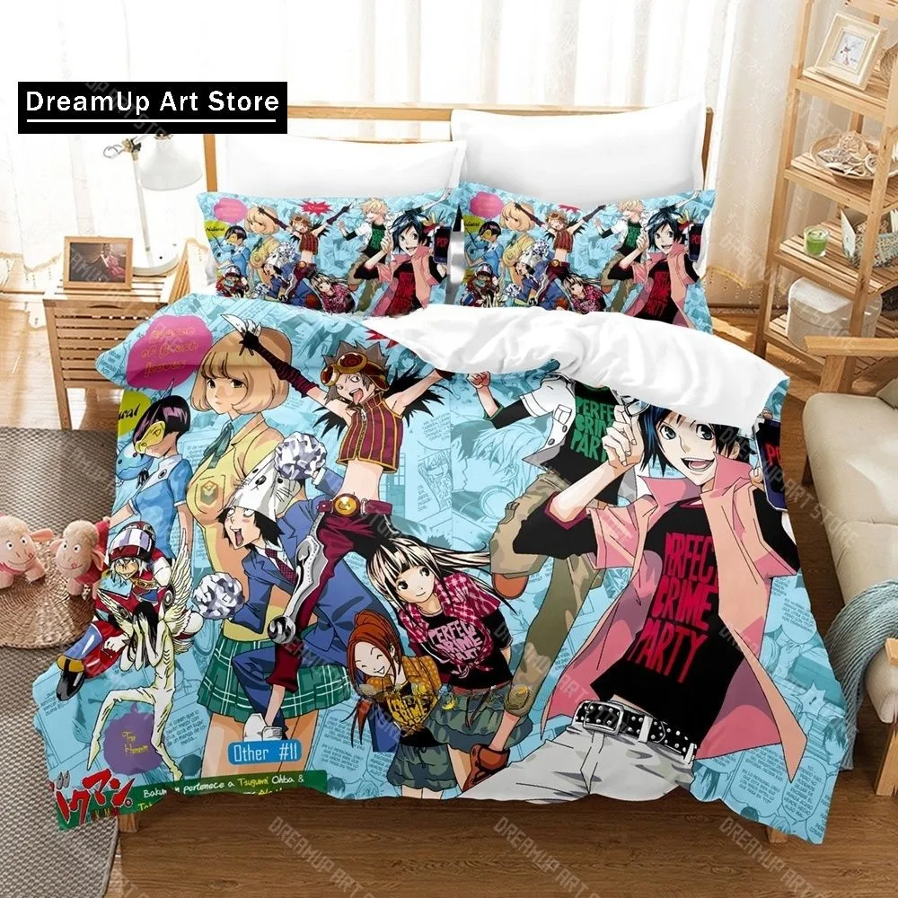 Комплект постельного белья с 3D принтом в стиле аниме Bakuman, комплект постельного белья Single Twin Full Queen King Size, комплект постельного белья для взрослых и детей, комплекты пододеяльников для спальни