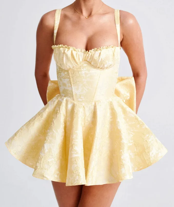 

Женское летнее милое платье-бретелька в девичьем стиле с бантом-бабочкой, элегантное вечернее женское платье, темпераментное парное платье-бретелька