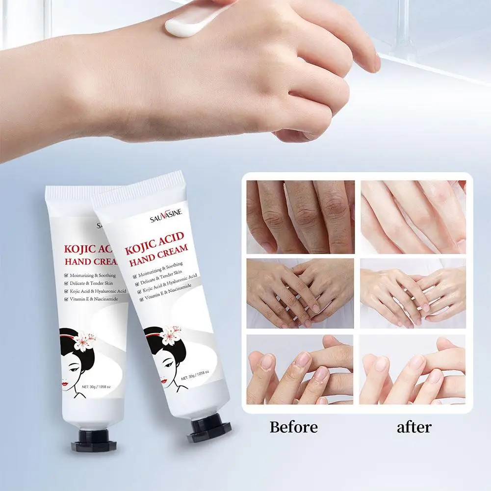 Kojic Acid Fade Dull Hand Cream Body Fast Smooth Nourish Black Skin Brightening Care Lightening Moisturizing Skin Cream M1O7