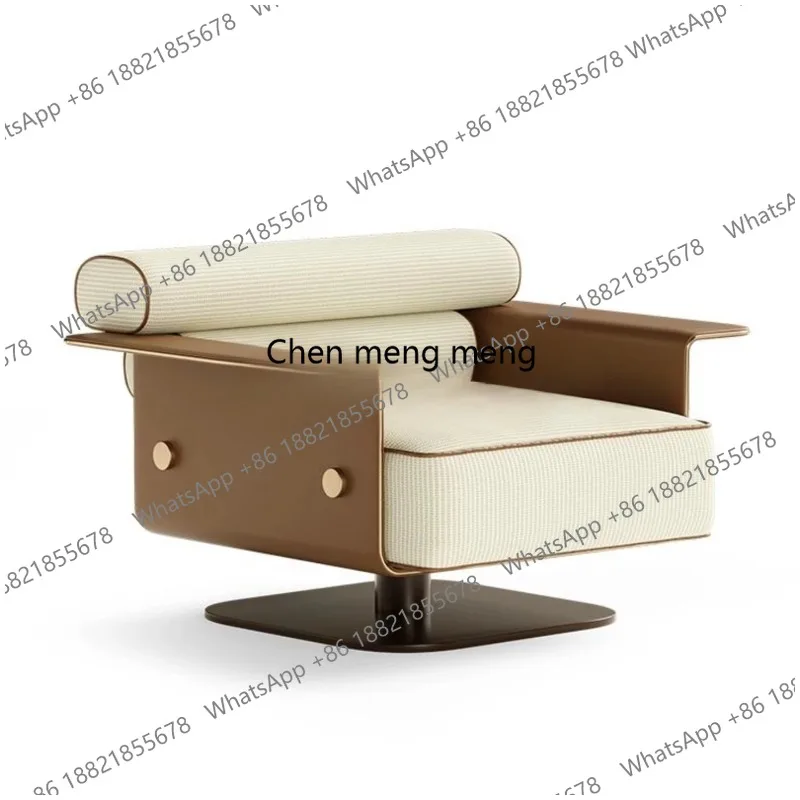 

Living room sofa chair metal leather fabric leisure single chair hotel clubhouse sales department reception negotiation chair