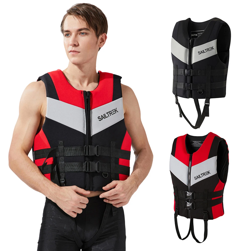 Life Jacket for Adults Neoprene Men Life Vest Water Sports Swim Drifting Fishing Jet Ski Vest Kayaking Boat Women Life Jackets