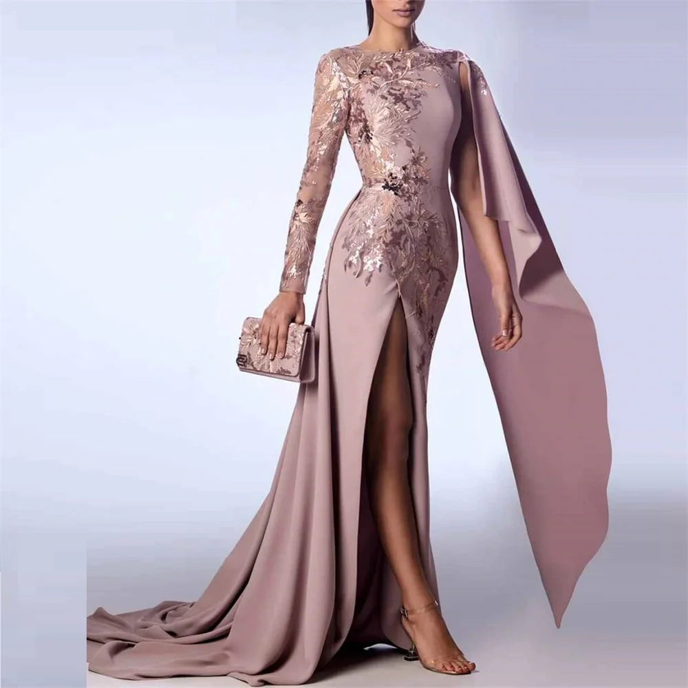 

Saudi Arabia Evening Dress Formal Jewel A-line Floor Length Skirts Draped Tulle Ruffle Embroidery Bespoke Occasion Dresses Prom