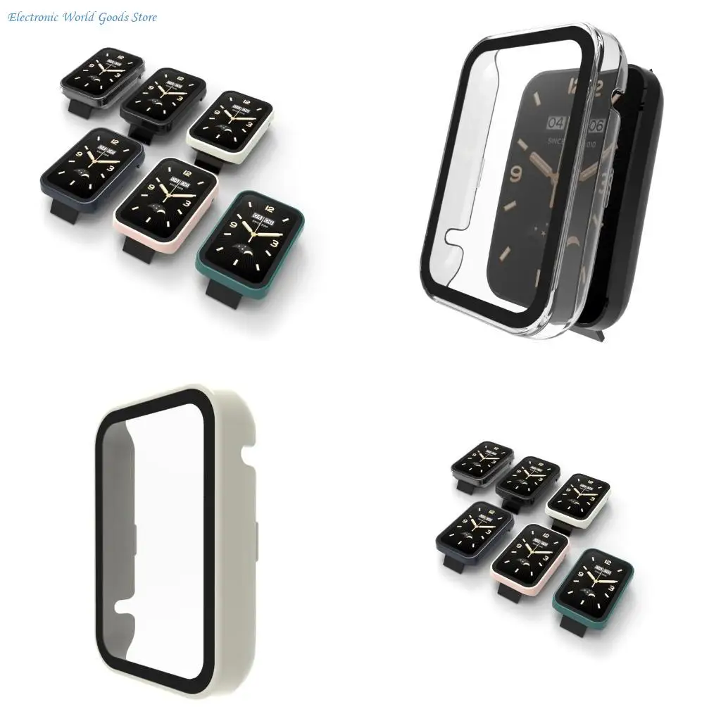 

A3PD Protective for Case Cover for Mi Band 7 Watch Scratch-resist Shock Frame Full Coverage One-piece Bumper for She