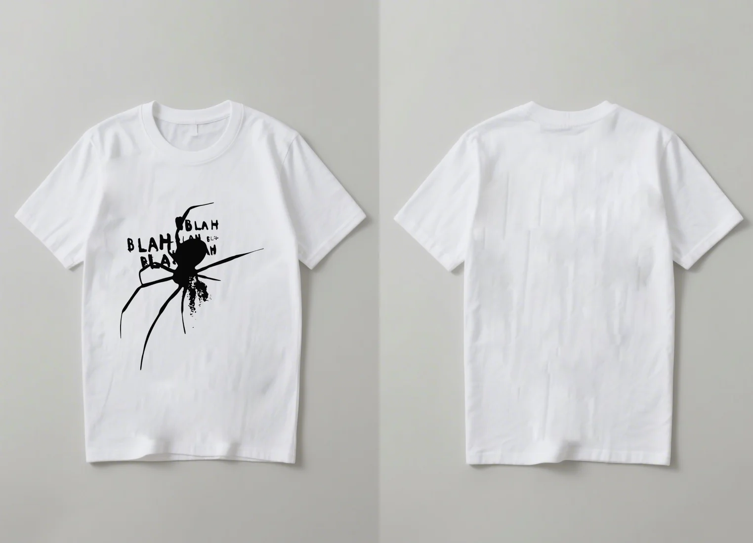 

The 2025 new casual printed short-sleeved T-shirt "Blah Blah Blah" spider graphic T-shirt top is suitable for both men and women