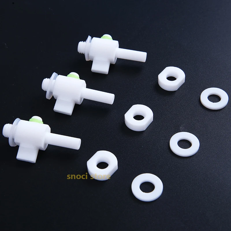 PTFE valve PTFE gas sampling experimental equipment sampling collection bag valve PTFE small gas valve 1Piece