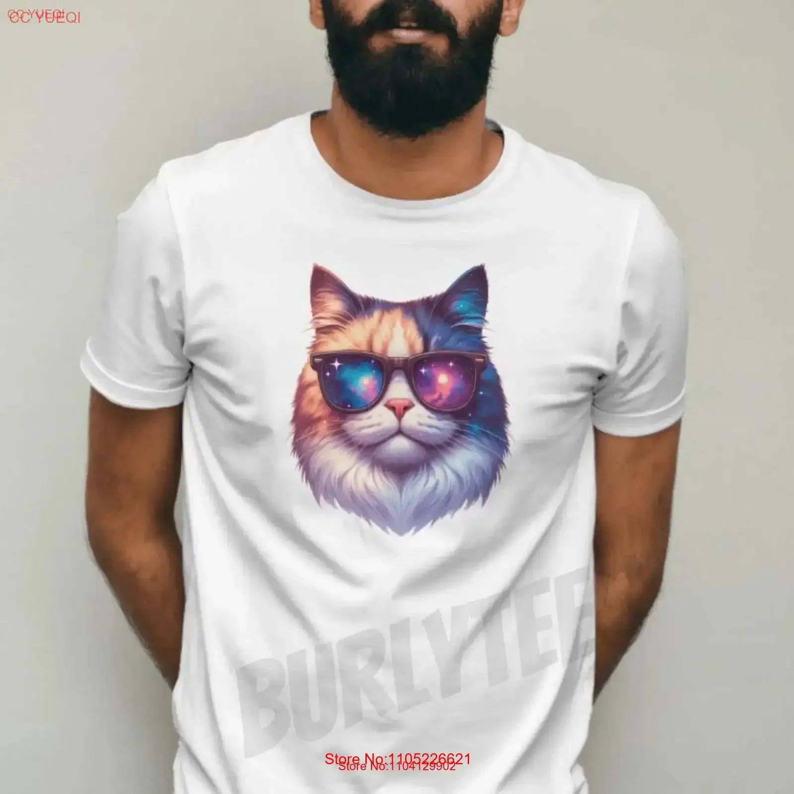 Space Cat T Shirt Cosmic Feline Fun Sci Fi Galactic Style Astronaut Design Unique Outer vintage Washed graphic Comfortable