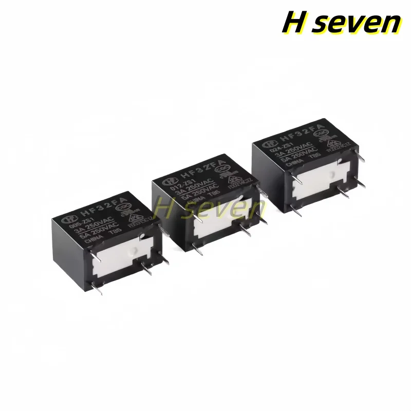 5pcs Power Relay HF32FA 005 012 024-ZS1/ZS2 5V 12V 24VDC 5A/HF32F-JZC-32F-005 012 024-ZS3 3A 5pin