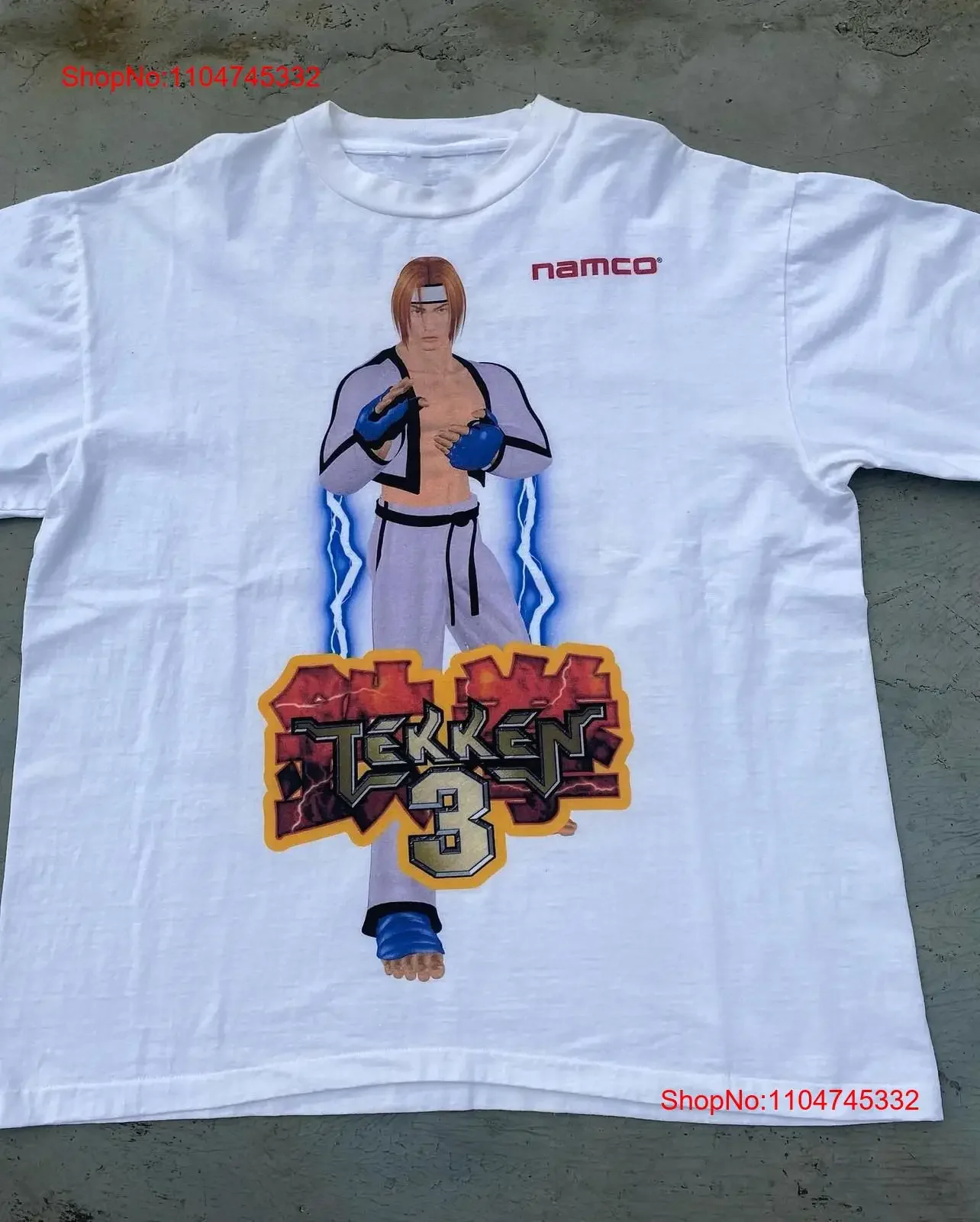 1996 Tekken 3 Movie Game Namco Pro Power 2 Sided Vintage T Shirt vintage Washed Soft fashion streetwear homme Comfortable