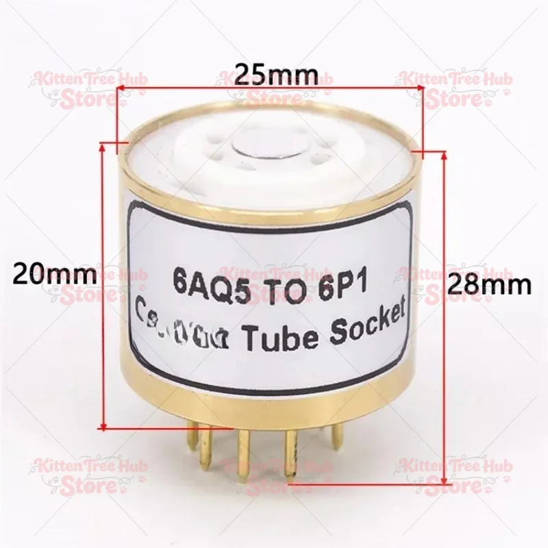 electronic-tube-conversion-seat-6aq5-plugged-in-to-6p1-electronic-tube-tube-holder-bile-duct-adapter-original-6p1