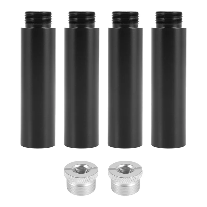 ABZZ-4Pcs Mic Stand Extension Tube, 5/8Inch Female To 5/8Inch Male Microphone Extension Rod For Desk Stands & Arm Stand