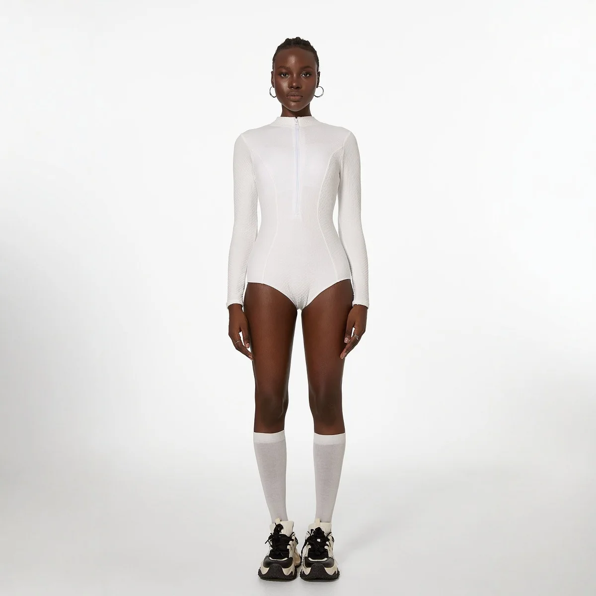 

Women Long Sleeve Professional Quick-Dry Push Up Sports Beach Surfing SwimWear One Piece WaterProof Athletic Bathing SwimSuit