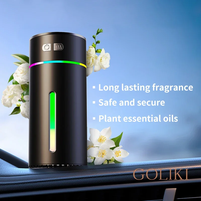 Car Humidifier Rechargeable Intelligent Mute Colorful Ambient Light USB Portable Air Fragrance Diffuser For Vehicle EssentialOil