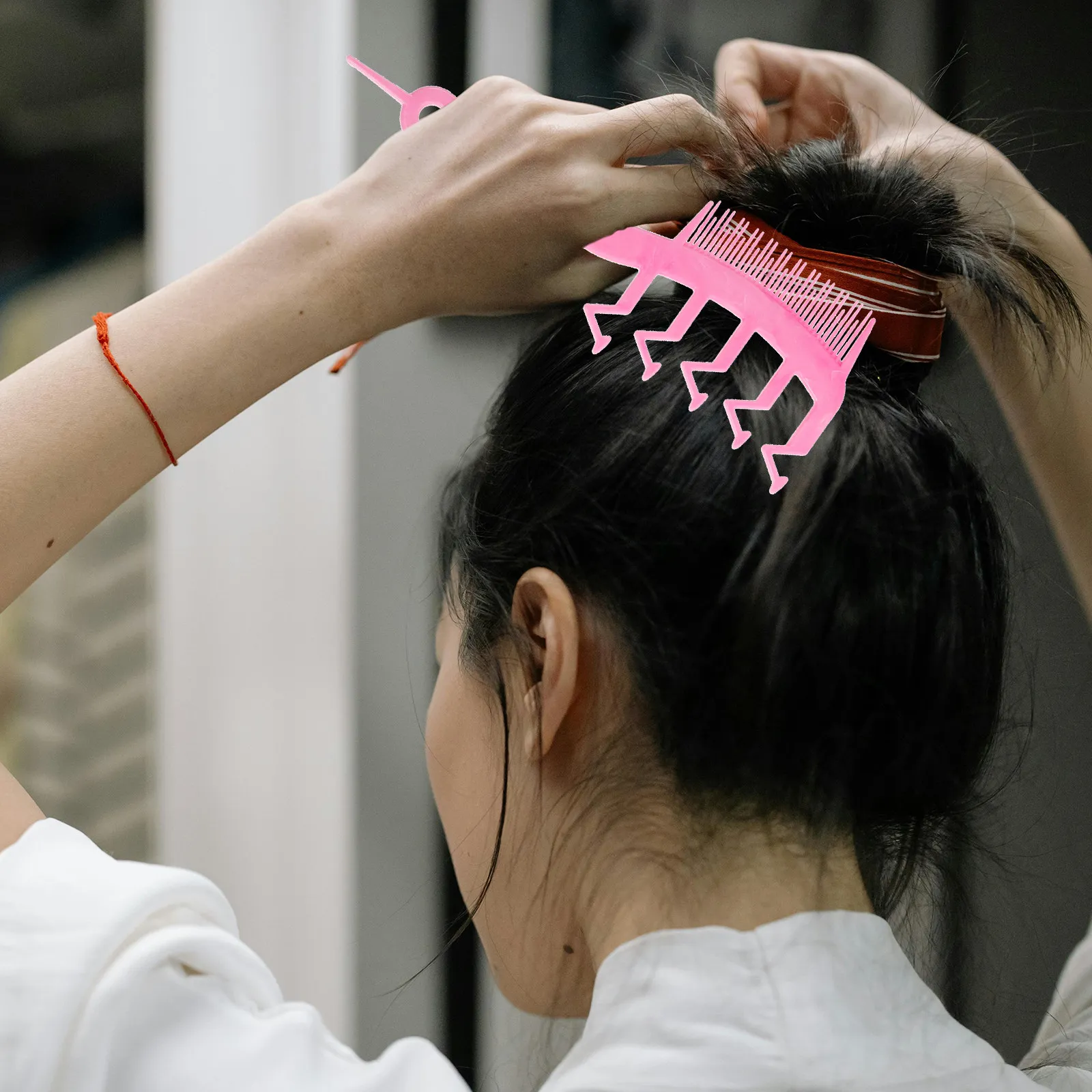 4Pcs Z-Shaped Dual-Sided Hair Comb for Root Lifting Volume Styling and Precise Parting Wide Tooth Fine Tooth Travel Friendly