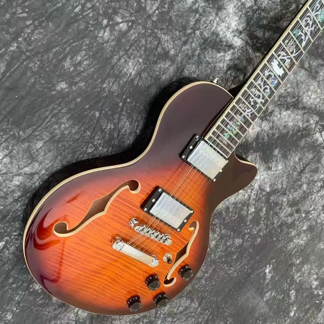 12-string F-hole Semi-hollow Body Mahogany Electric Guitar Rosewood Fretboard H-H Pickup High-end Sound Quality Smooth Steady