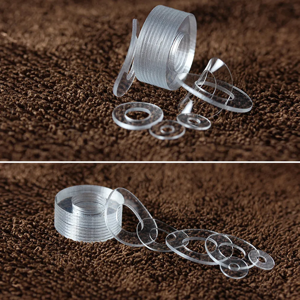 500pcs Transparent PVC Faucet Gaskets Soft Washers for Screws Bathroom Sink Mounting Sealing Leak Repair
