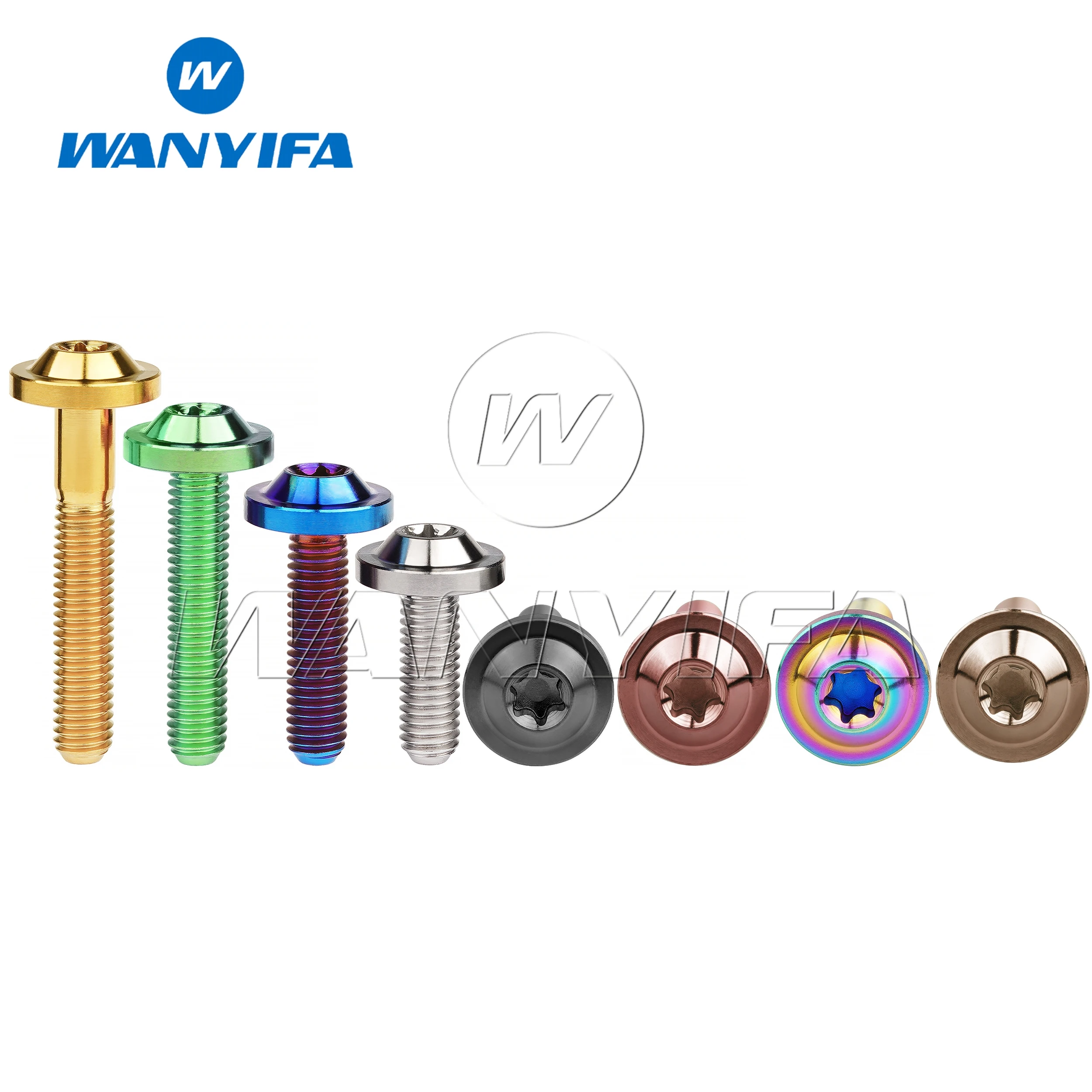 Wanyifa TC4 Titanium Alloy Bolt M4x10-30mm with Butterfly Head  T25 Torx for Use as Decorative Screws on Motorcycle Fairings